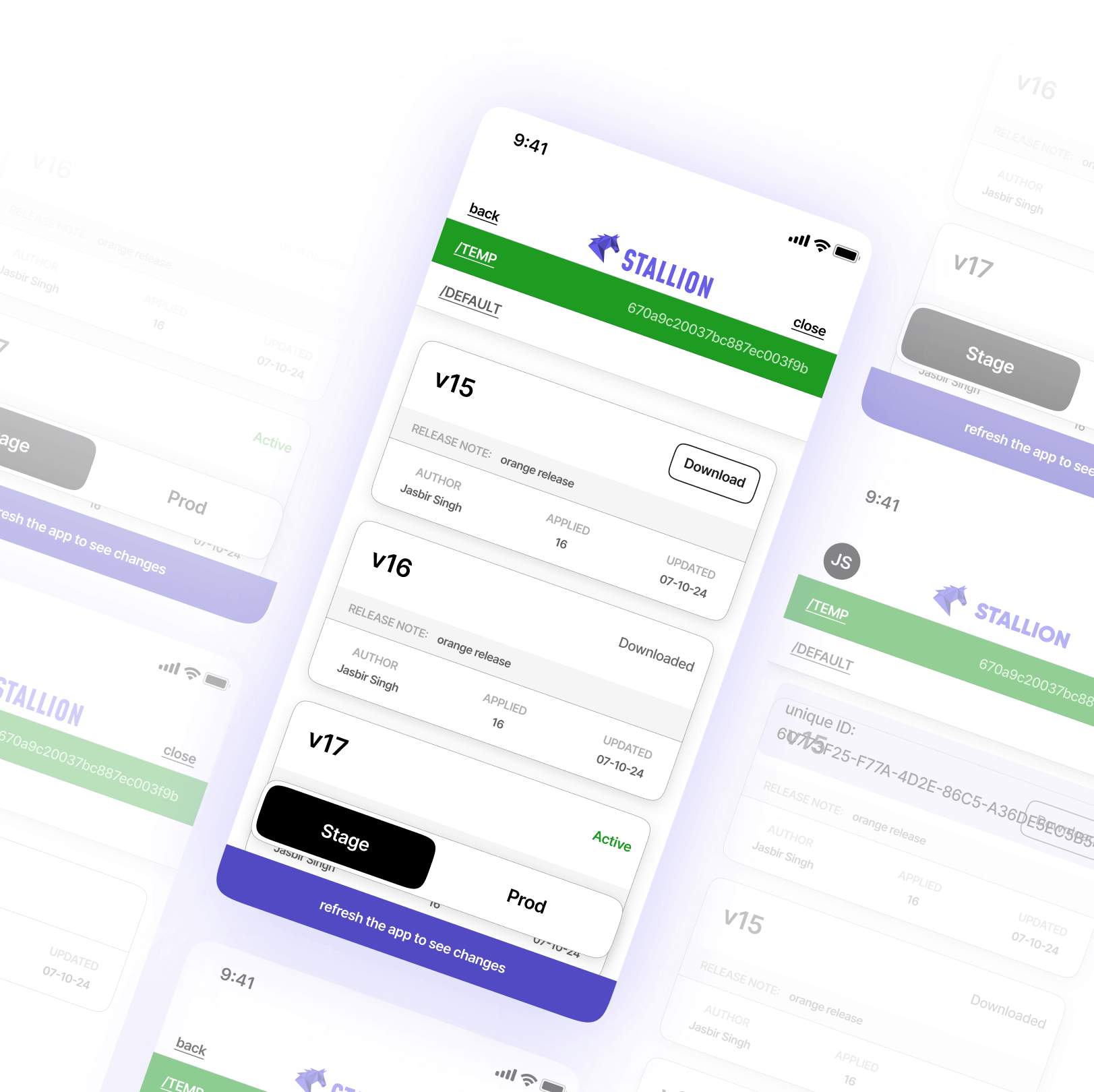 Test App release - React Native Stallion workflow for OTA updates and CodePush alternative
